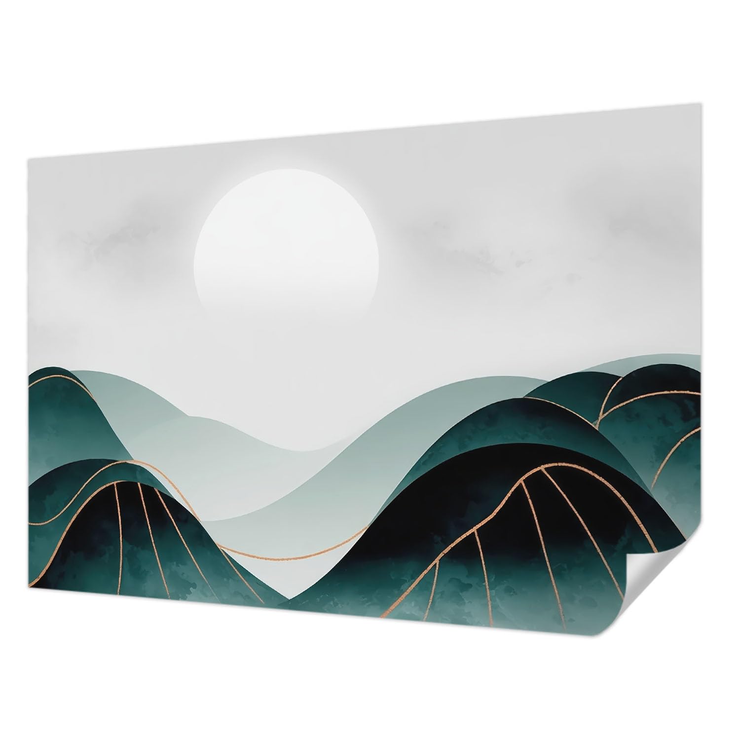 Papel Pintado Adhesivo para Dormitorio y Sala de Estar Mural Paz Aparente