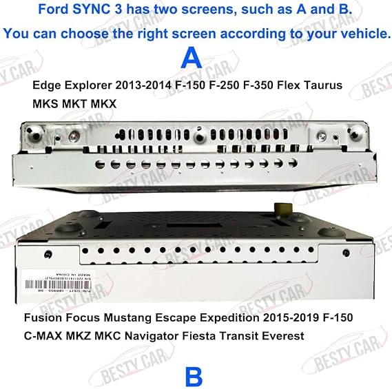 Complete SYNC 2 to SYNC 3 Upgrade Kit fits for Ford Lincoln 8 Inch Capacitive Touchscreen SYNC 3 APIM Module USB Interface Module w/Carplay SYNC 3.4 Software Version NA 222 MAP