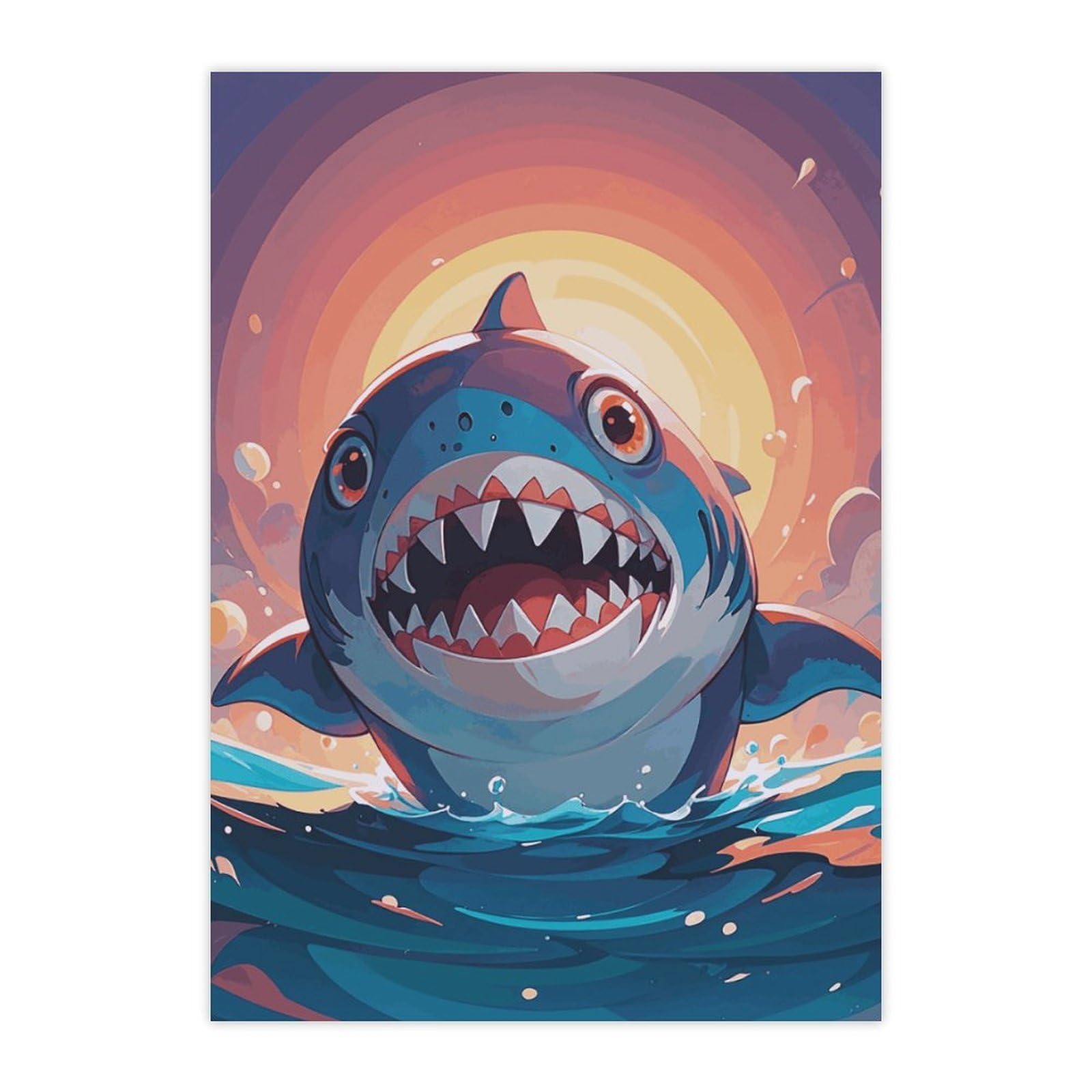 Autocollants requins imperméables déco ordinateur portable et gourde