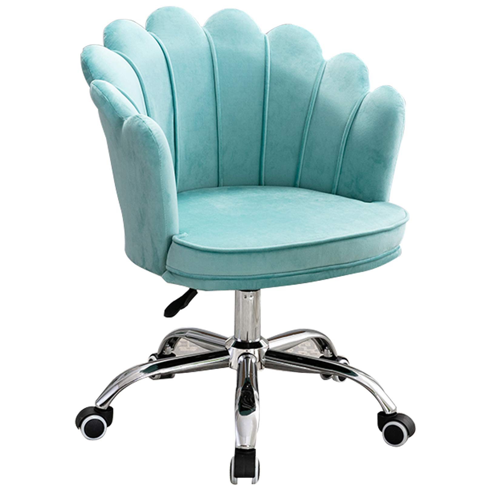 Chaise de bureau relevable pivotante à 360° en velours doux