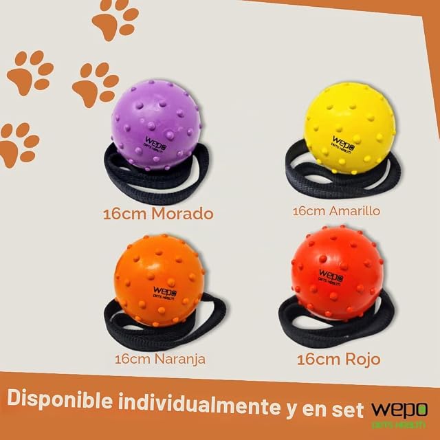 Foto 5 de 8 de WEPO Pelota con cuerda naranja - juguetes para perros - juguete para perros - juguetes para perros