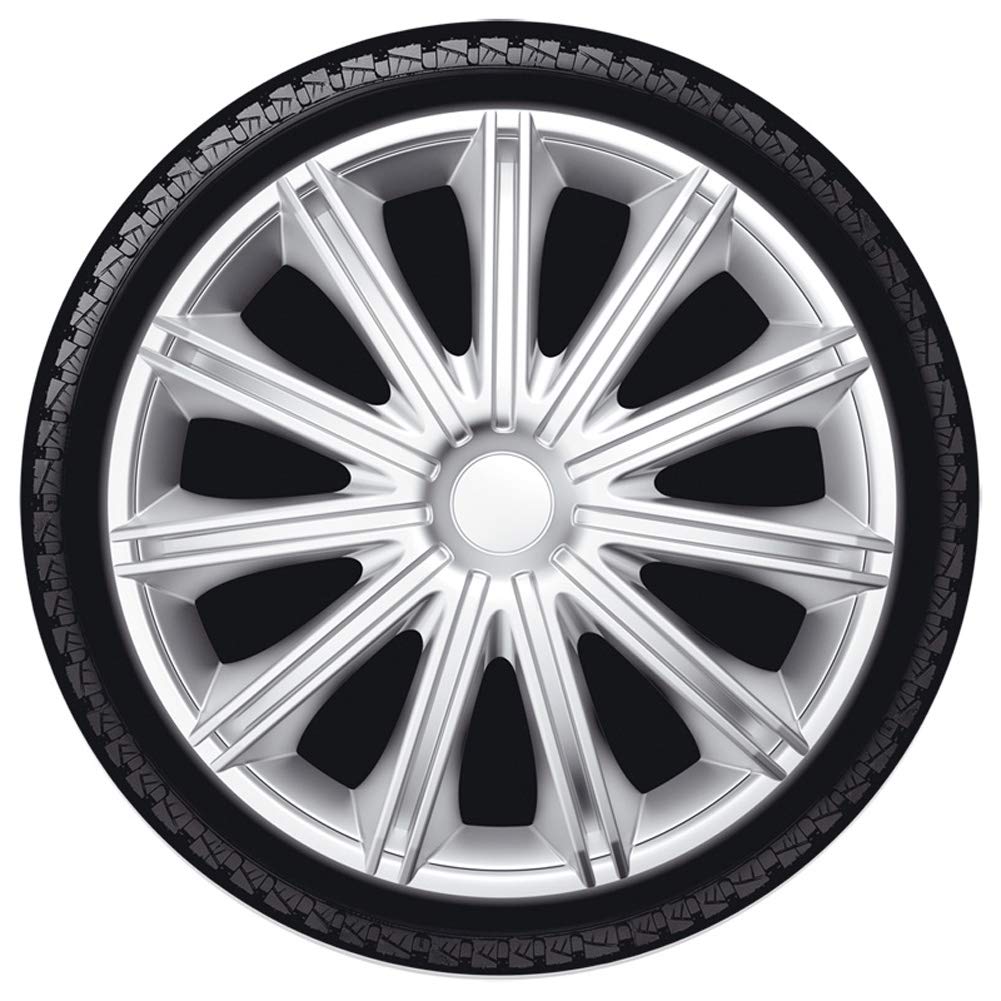 AutoStyle NERO 15 Set Copricerchio Nero 15 Silver, 4 pezzi