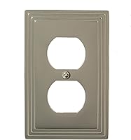 Vista 1 de Amerelle Steps - Placa de pared de metal fundido dúplex individual en níquel satinado