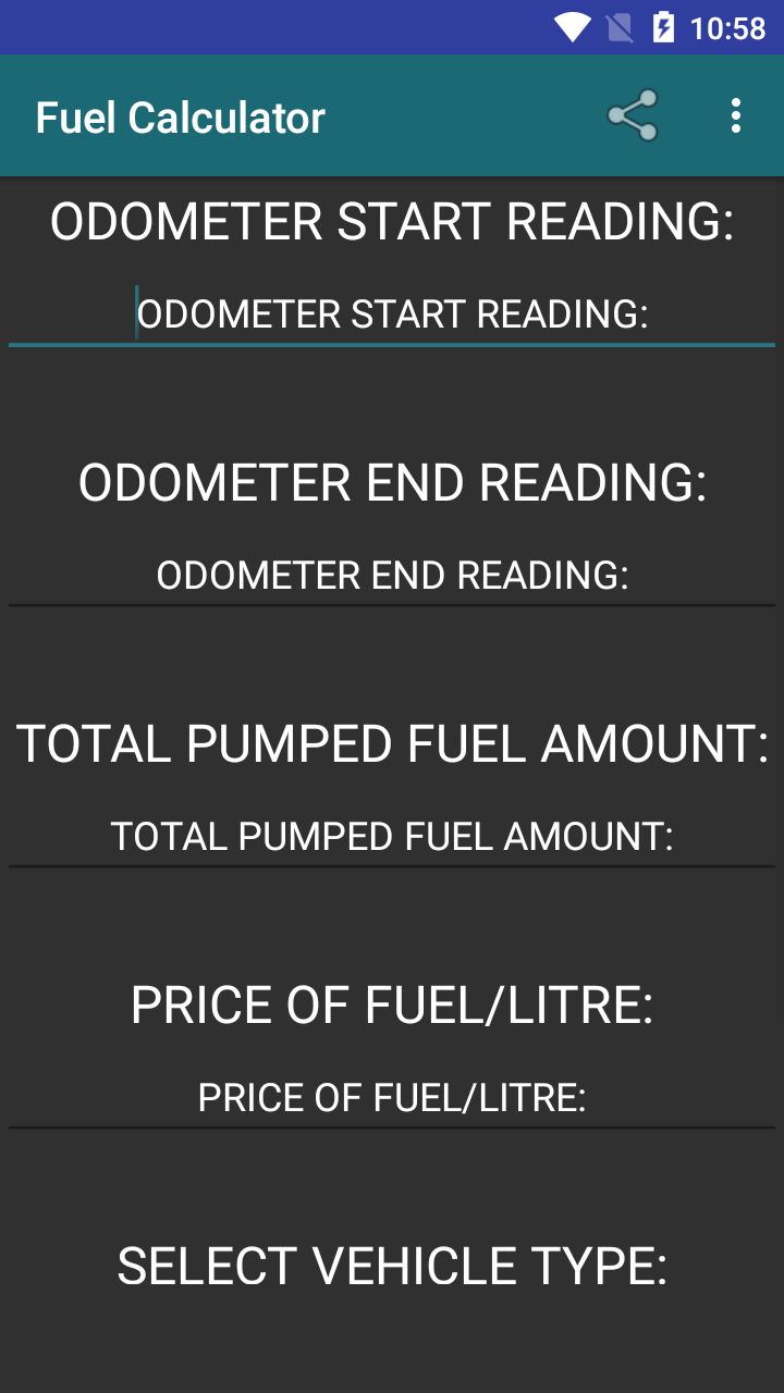 Fuel Calculator App on the Amazon Appstore