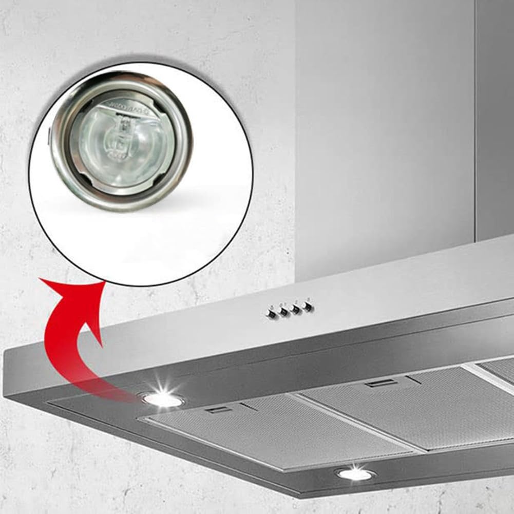 Für Dunstabzugshaube Ventilator für Abluft 2 Stück 20W Halogenlampe 65mm Klares Glas 12V AC Licht