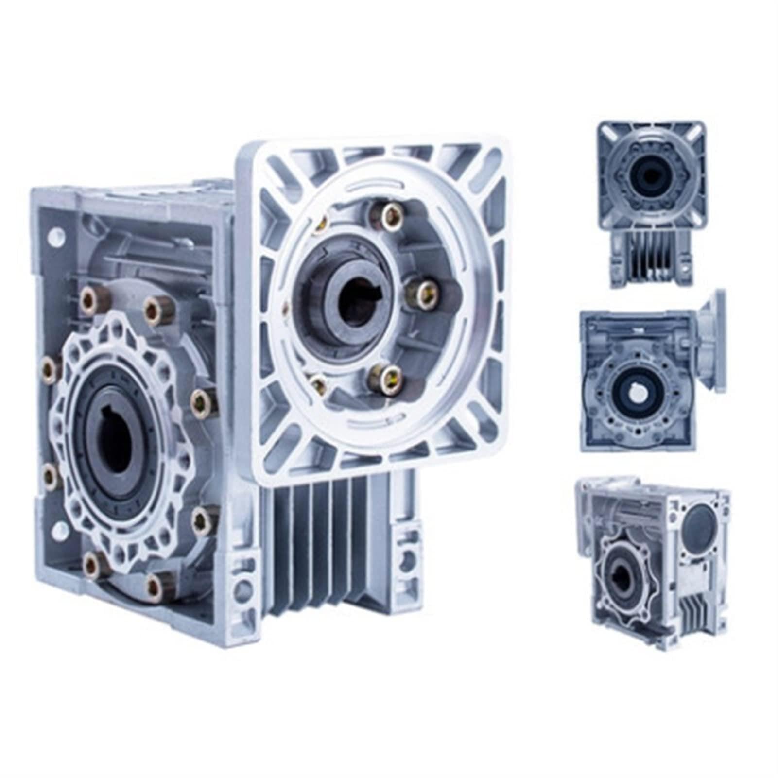 Motor paso a paso, 5: 1-80: 1 Reductor de gusanos Nmrv030 1 Eje de entrada de 1 mm Rv030 Reductor de velocidad de la caja de engranajes del gusano for NEMA 23 Motor(40 ratio 1,Flange 104X104)