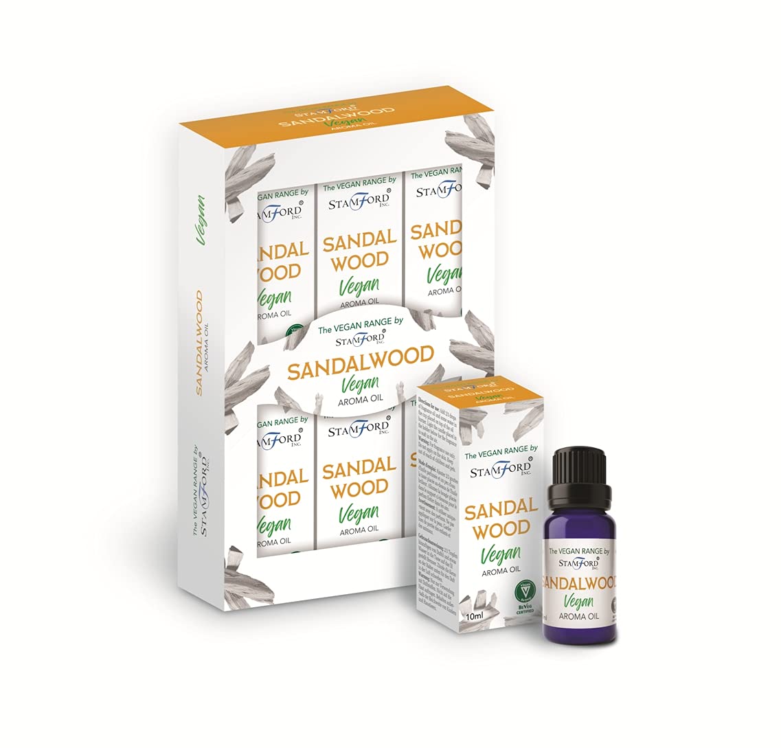 The Vegan Range by Stamford - Aroma Oils. 6packs x 10ml -Sandalwood