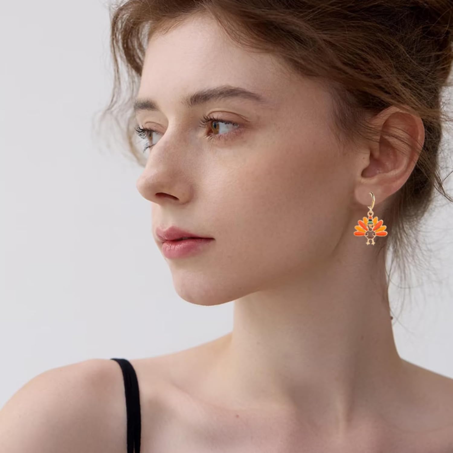 WCRAZYE 24 Pcs Thanksgiving Fall Earrings for Women Cute Pumpkin Sunflower Maple Leaf Candy Corn Squirrel Turkey Autumn Fall Earrings Thanksgiving Autumn Party Jewelry Gifts - Image 4