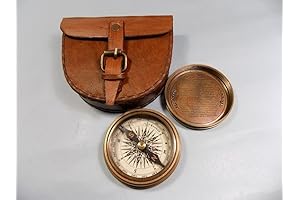 Nostalgic Navigator: Embark on Timeless Adventures with our Vintage Brass Pocket Compass