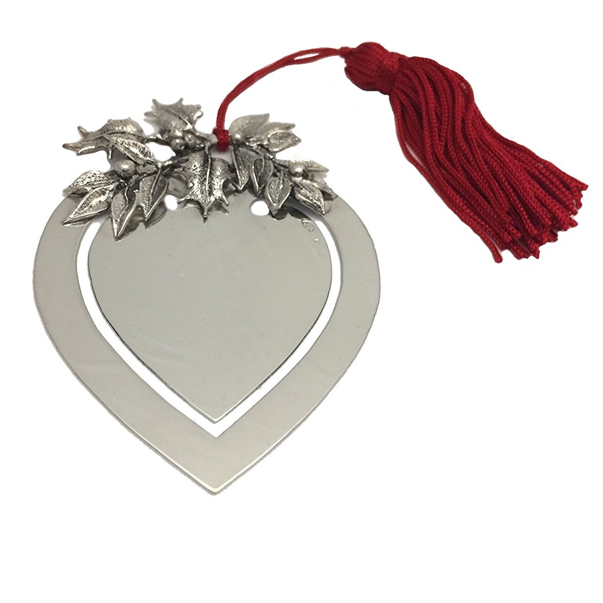 Segnalibro a forma di palma, 8 x 5,5 cm, in argento