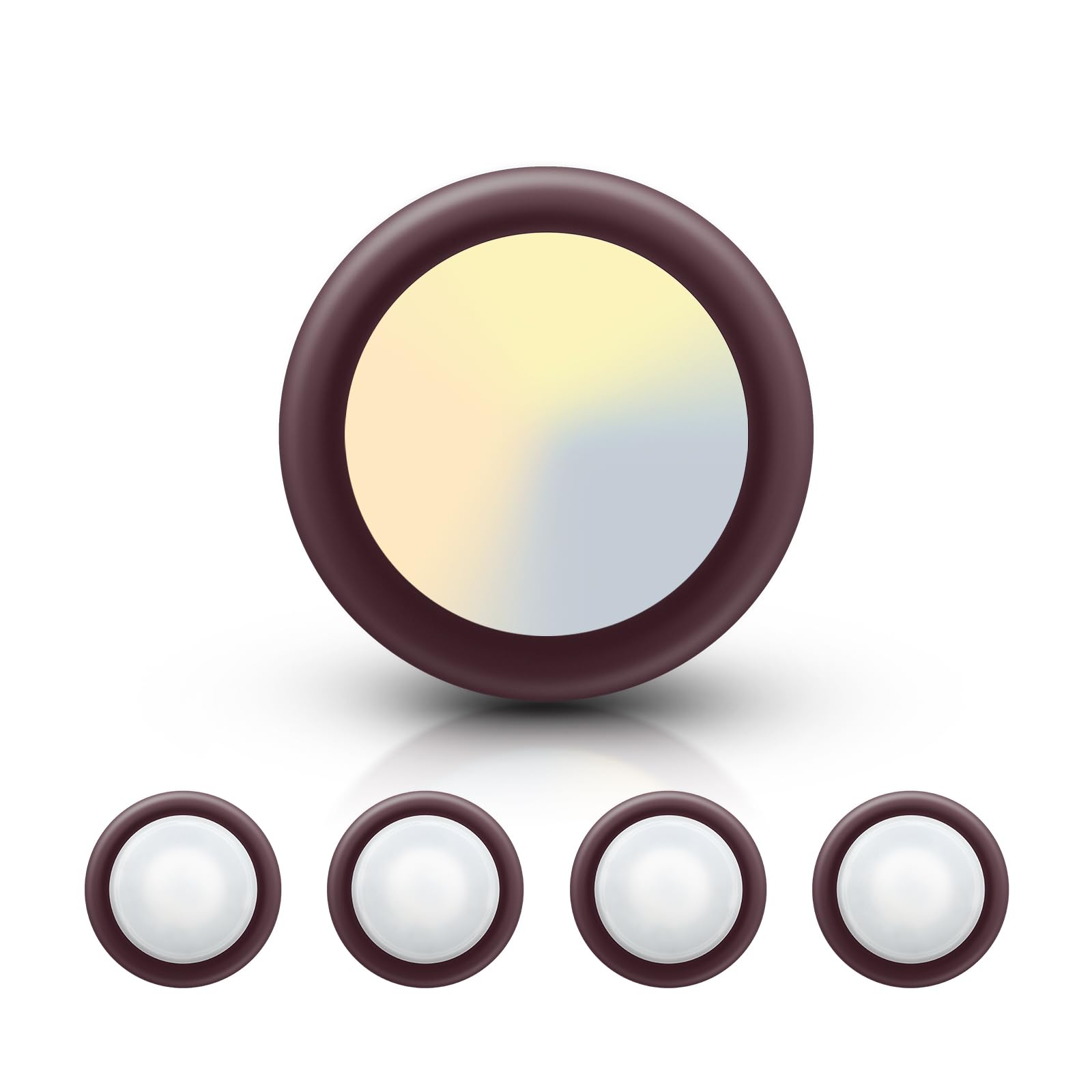 ECOELER 6 Inch Flush Mount LED Disk Lights, 3000K/4000K/5000K Selectable Ceiling Downlight, 16.5W 1100Lm, Surface Mount Ceiling Lights for J-Box or