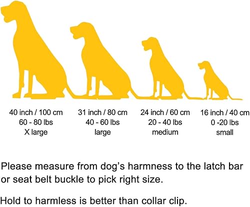 Miniatura 4 de ACBungji Cinturón de seguridad para coche para mascotas, perros y gatos, hebilla de cierre de correa, arnés de sujeción de correa sin masticar,