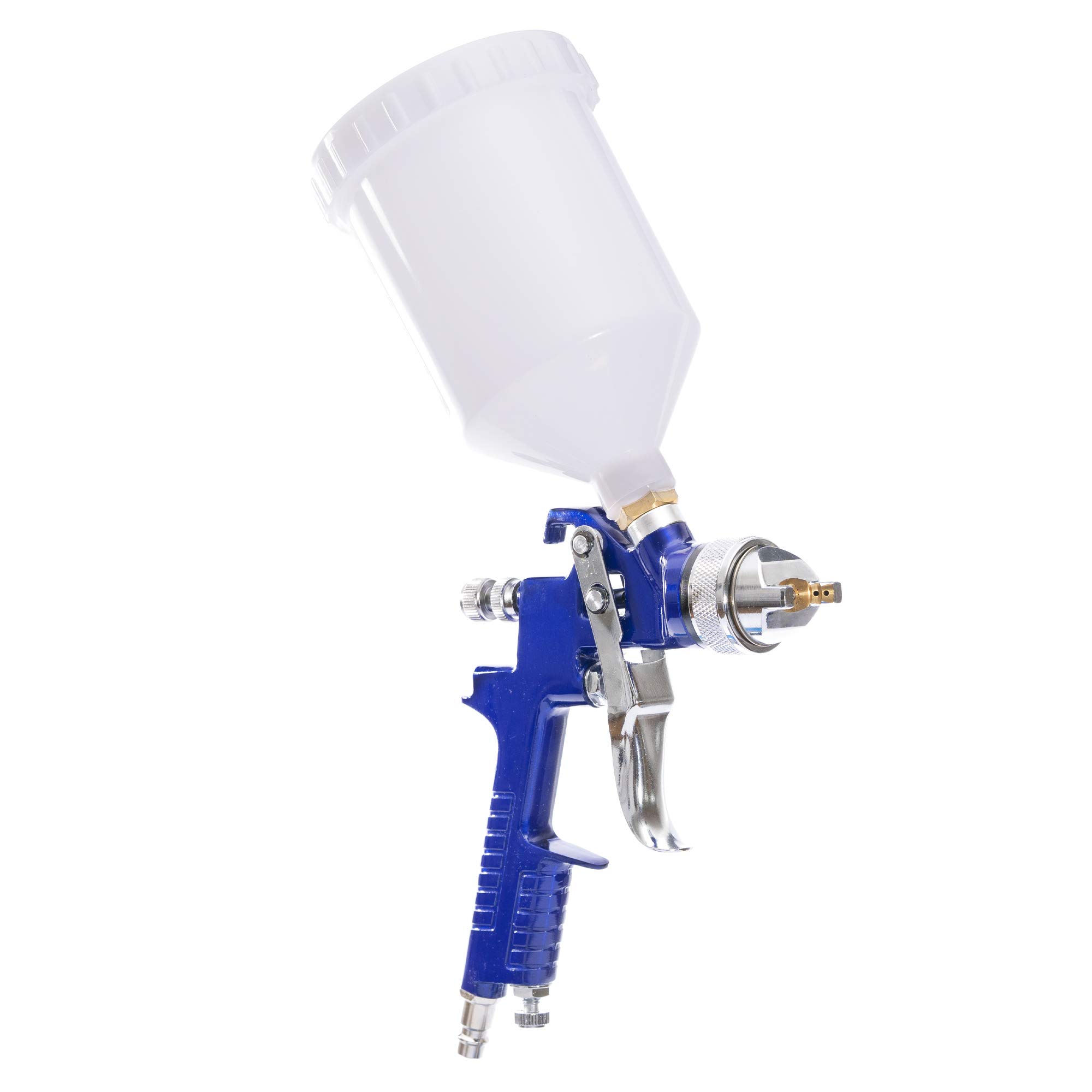 IPOTOOLS Pistola Pulverizadora Pintura HVLP H-827P Pistola Pintura Compresor - Sistema de Pistola de Pintar Profesional con Vaso de Plástico de 600 ml y Boquilla de Acero Inoxidable de 1,3 mm