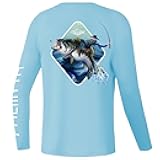 Boys Fishing Shirt Youth Long Sleeve T-Shirt UPF 50+ Sun Protection