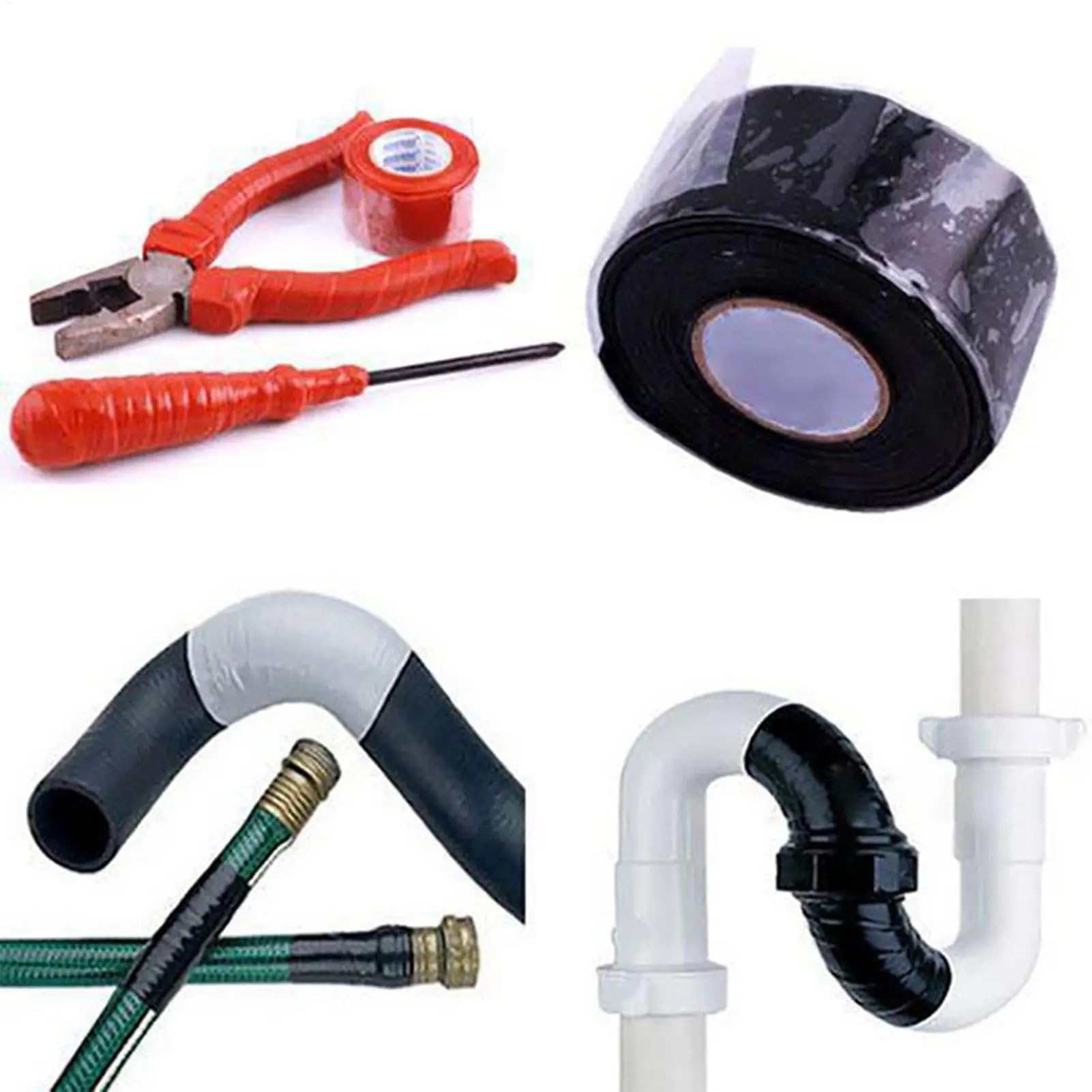 Nastro isolante autofondente for tubo dell'acqua da 10 pezzi Nastri autoadesivi for dissipazione del calore di emergenza per la riparazione di tubi