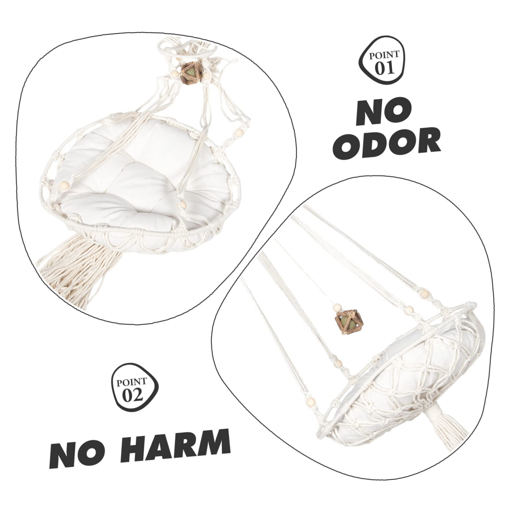 TOYANDONA Amaca per Gatti Intrecciata a Mano, Letto Sospeso Boho
