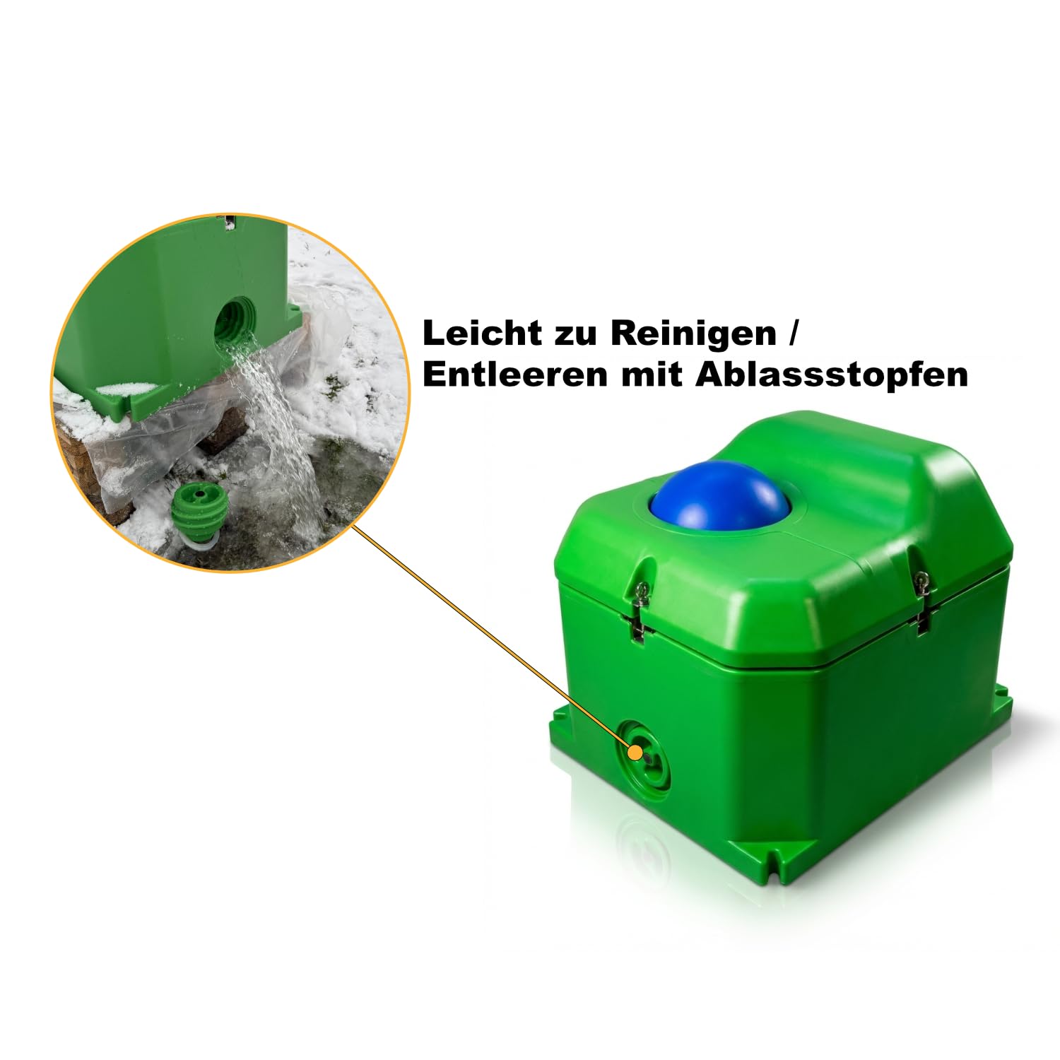 Balltränke 40L Frostsicher bis -15°C Stromlose Weidetränke Thermotränke für Pferde Rinder