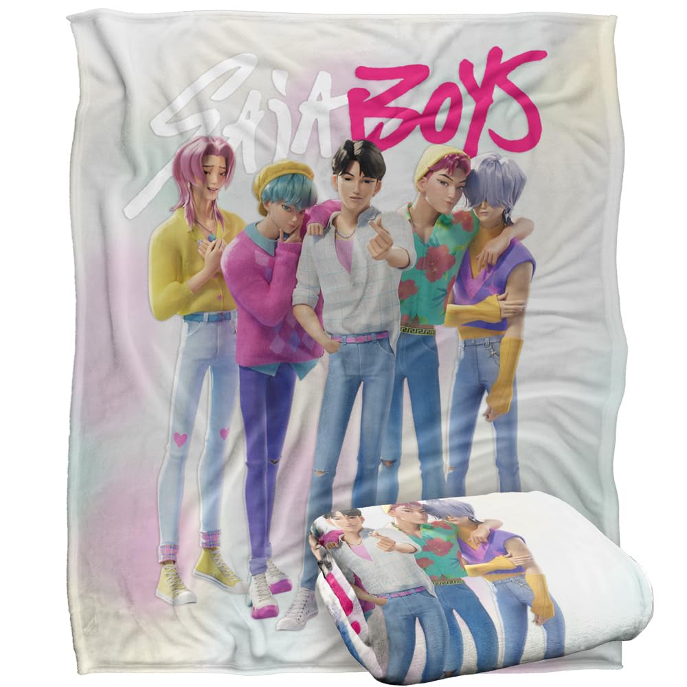 KPop Demon Hunters Saja Boys Coperta Super Morbida con Tocco Setoso – 152 x 127 cm