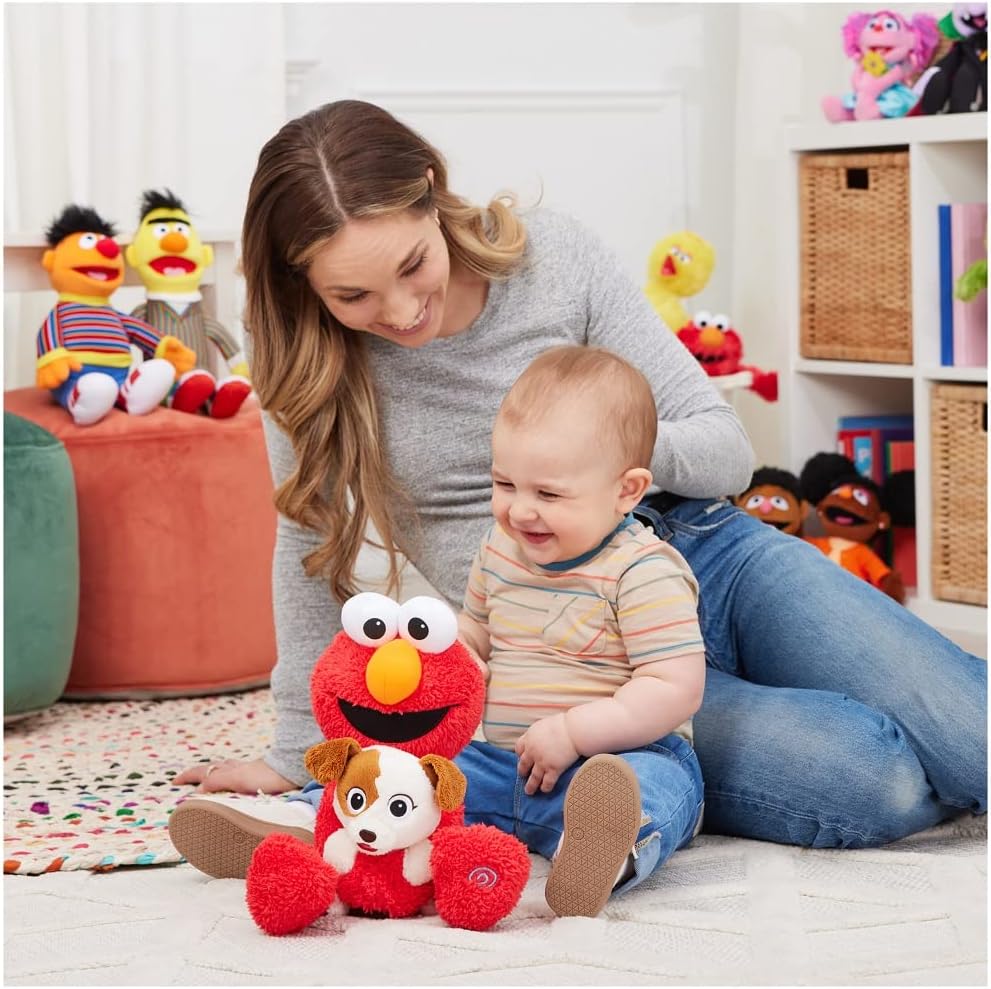 GUND Sesame Street Official Furry Friends Forever Dance & Play Elmo and Tango Animated Plush, Plush Sensory Toy for Ages 1 & Up, Red/Cream, 13”
