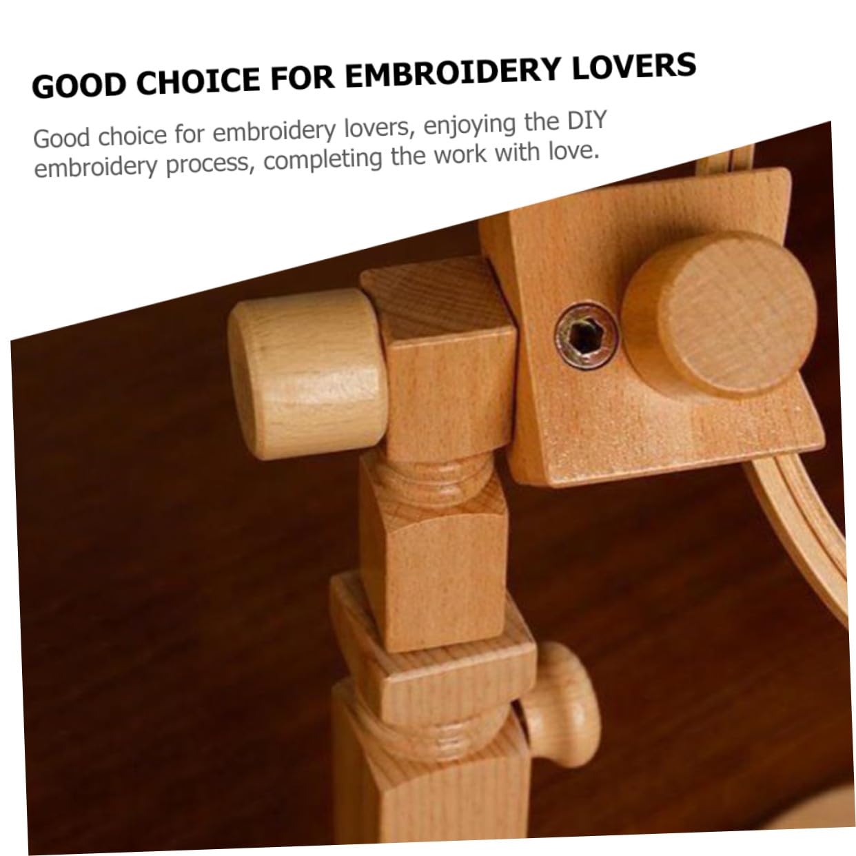 DIYEAH Soporte Giratorio Ajustable de Madera para Bordado en Casa Ángulo Regulable y Fácil de Desmontar para Punto de Cruz DIY y Manualidades