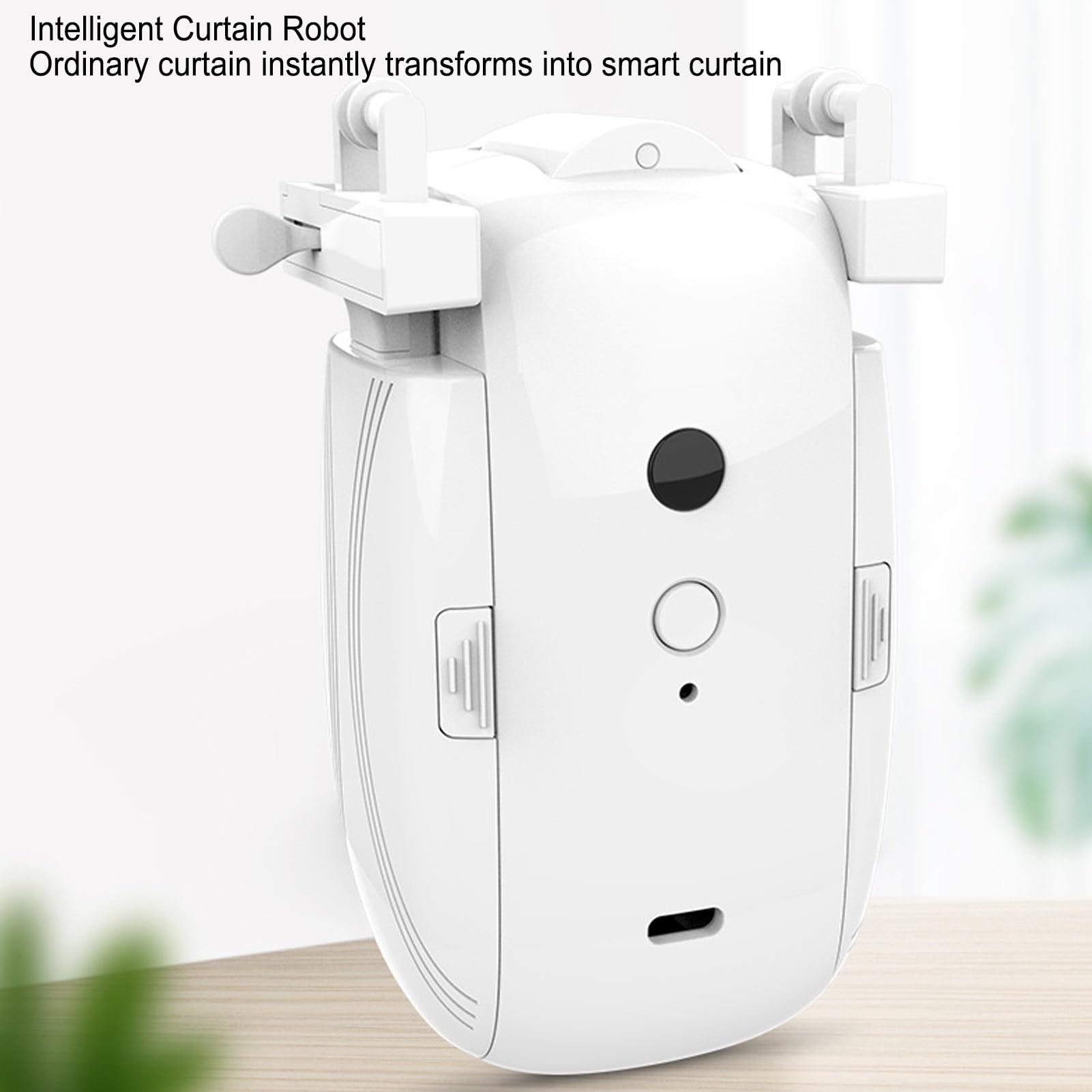Jeffergarden Intelligenter Vorhangöffner, ABS-WLAN-Fernbedienung, Elektrischer Vorhangroboter, Geräuscharme APP-Timer-Steuerung, 3,7 V, 4000 MAh, für U-Schiene I-Schiene Im Schlafzimmer, Wohnzimmer,