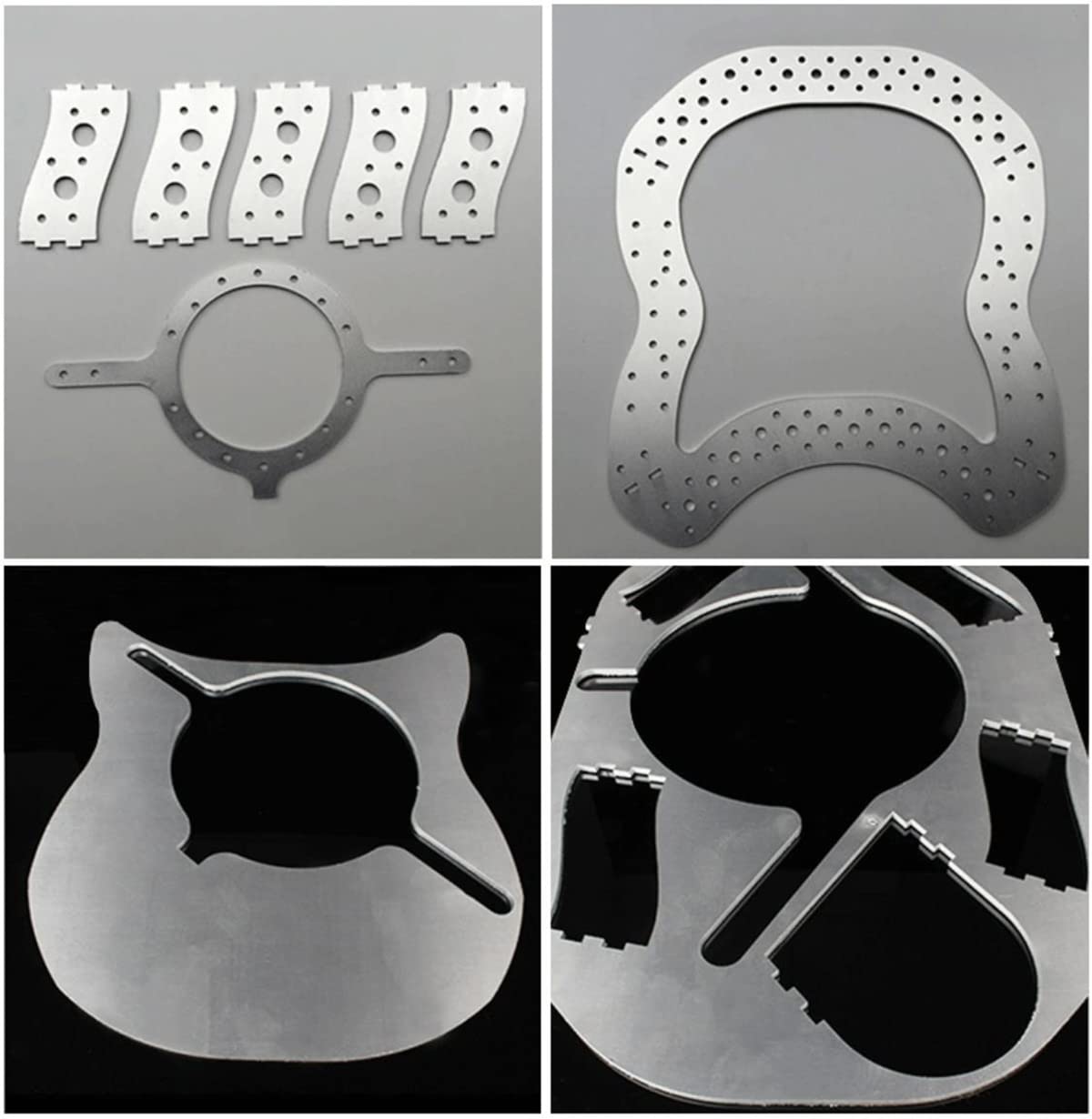 Aluminium Aluminium Flachstange/Platte 4 Stück Aluminium-Flachstangen 6061, Vollwalzwerk, Länge 600 mm, Breite 12 mm(5mm*12mm*600mm)