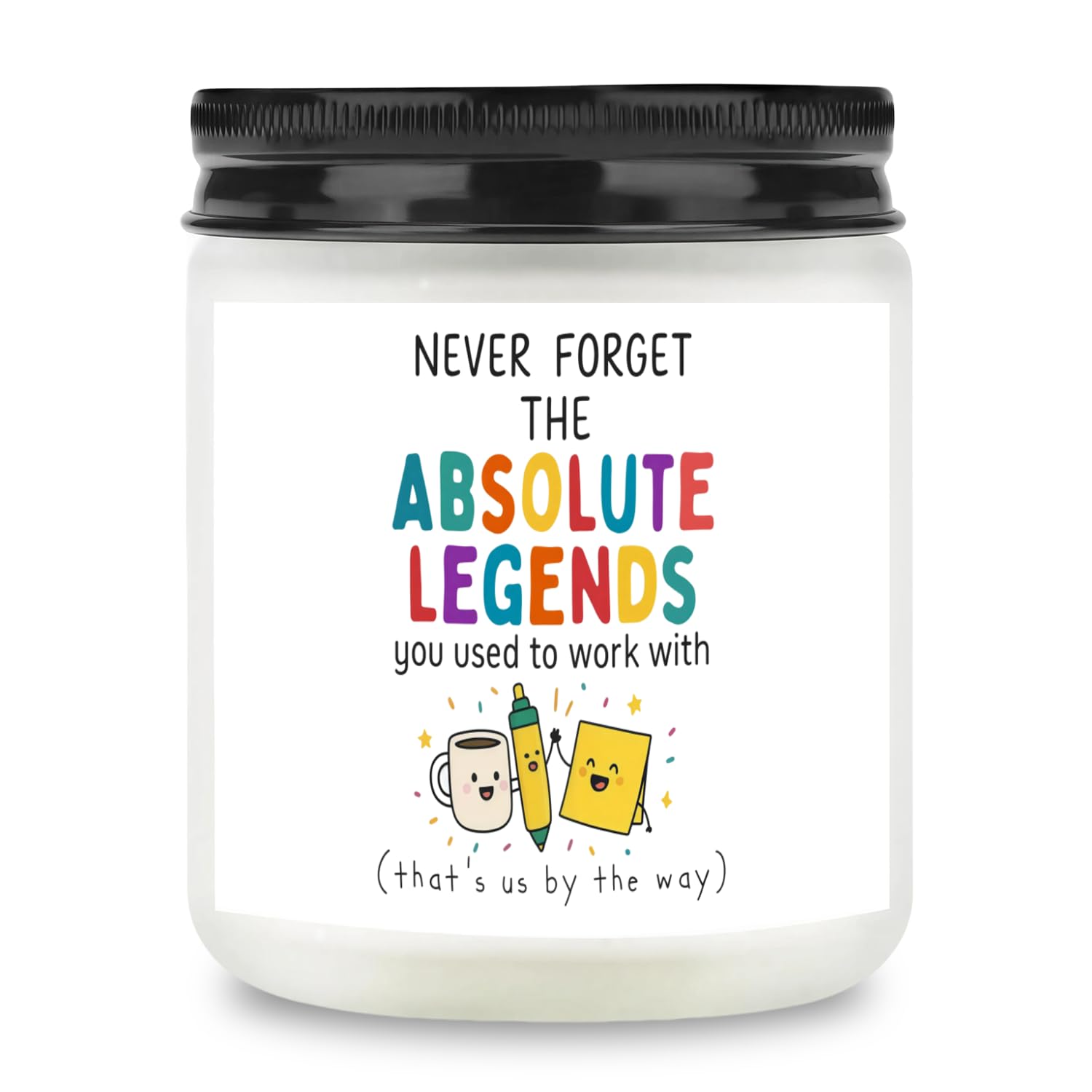 Leaving Gifts for Colleagues Women Men, Funny Candle - Never Forget The Absolute Legends You Used to Work with - Farewell Gifts for Coworkers, Work Friend, 3.5oz Lavender Scented Candle