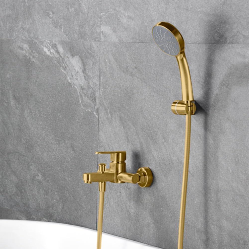 IMEX BDR001-4OC ROMA Kit Baño/Ducha Monomando Oro Cepillado