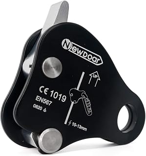NewDoar Rope Grab Ascender 15KN Riser Adjuster Fits 9mm-12mm Rope for Rocking Climbing Protection Rescue