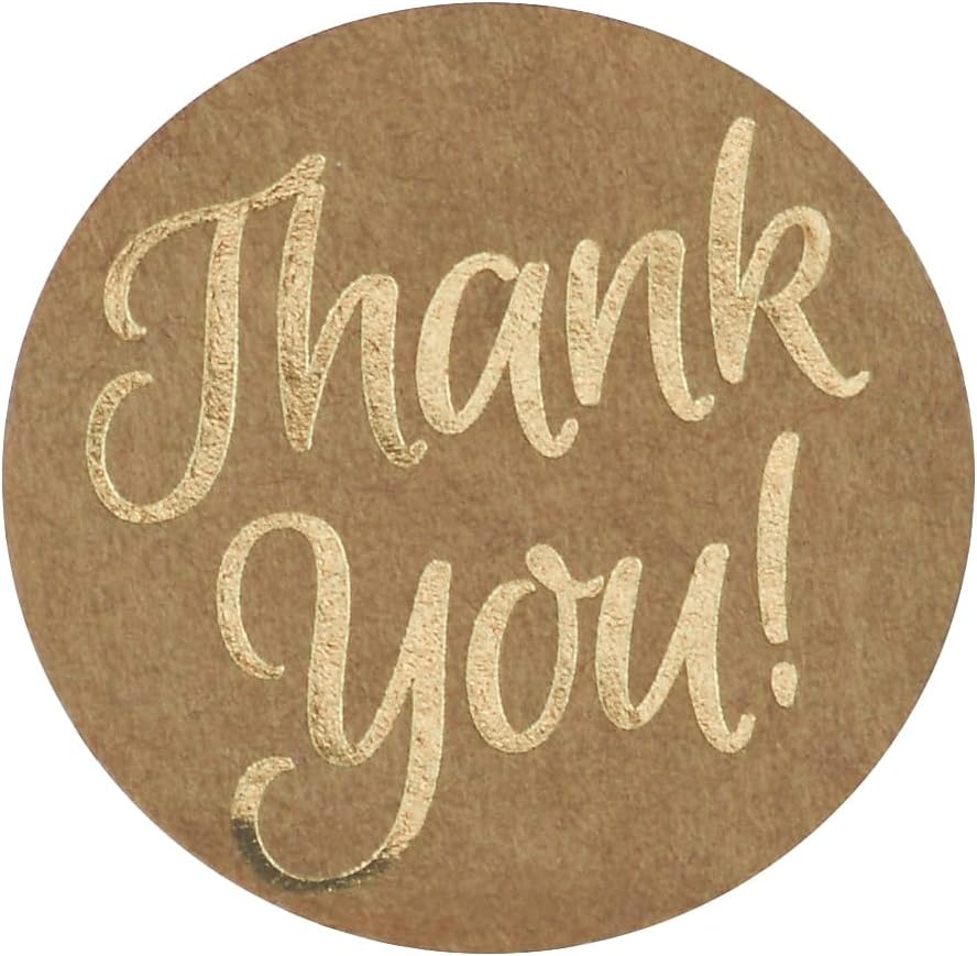 Great Papers! Thank You Stickers, Self-Adhesive, for Small Businesses, Gifts, and Weddings, 250 Pack (2017012)