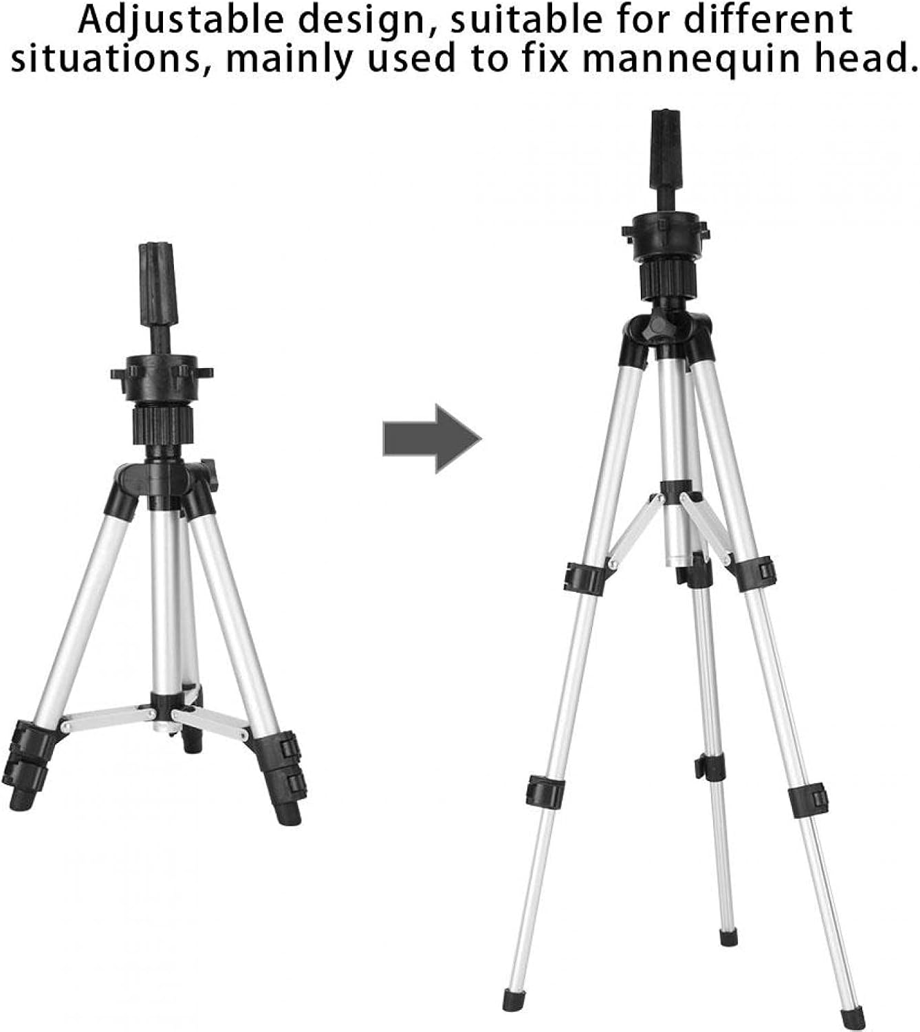 Wig Stand Cosmetology Mannequin Stand Tripod Adjustable Hairdresser