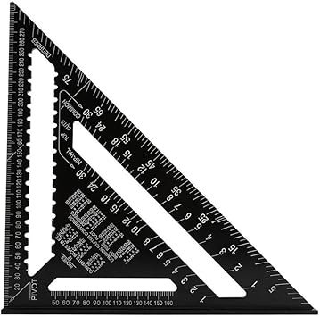 Regla Triangular De 30 Cm De Aleacion De Aluminio De 90 Grados Velocidad De Medicion De Techo Triangulo Regla De Carpintero De Medicion Amazon Es Bricolaje Y Herramientas