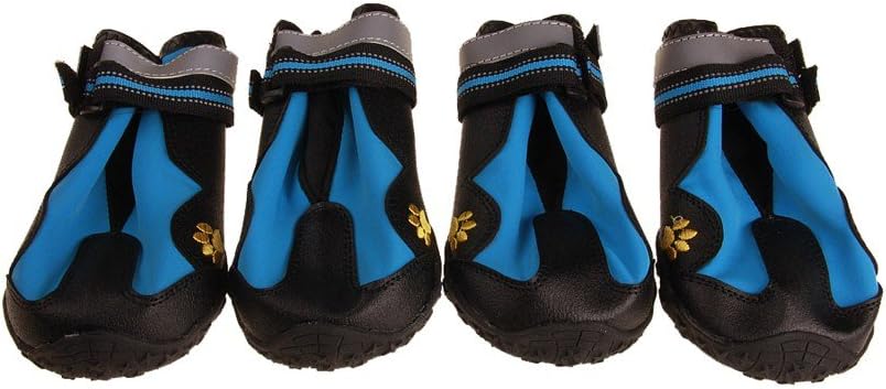 V-Hao Adjustable Dog Boots Non-Slip Tear-Resistence Pet Booties for Dog Waterproof Paw Protectors Durable Dog Hiking Shoes Outdoor