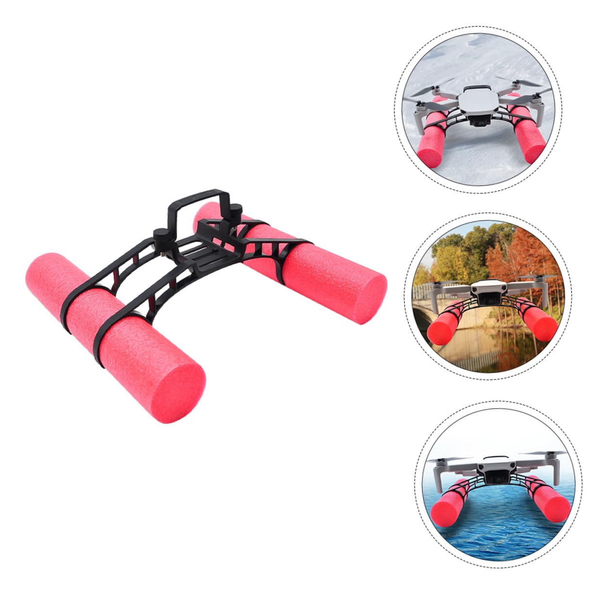 Abaodam 2 Piezas Palo de flotabilidad de Drones Drone Flotador Patas flotantes para Drone avión teledirigido Tren de Aterrizaje Impermeable Extensor de Tren de Aterrizaje Aumentar Soporte