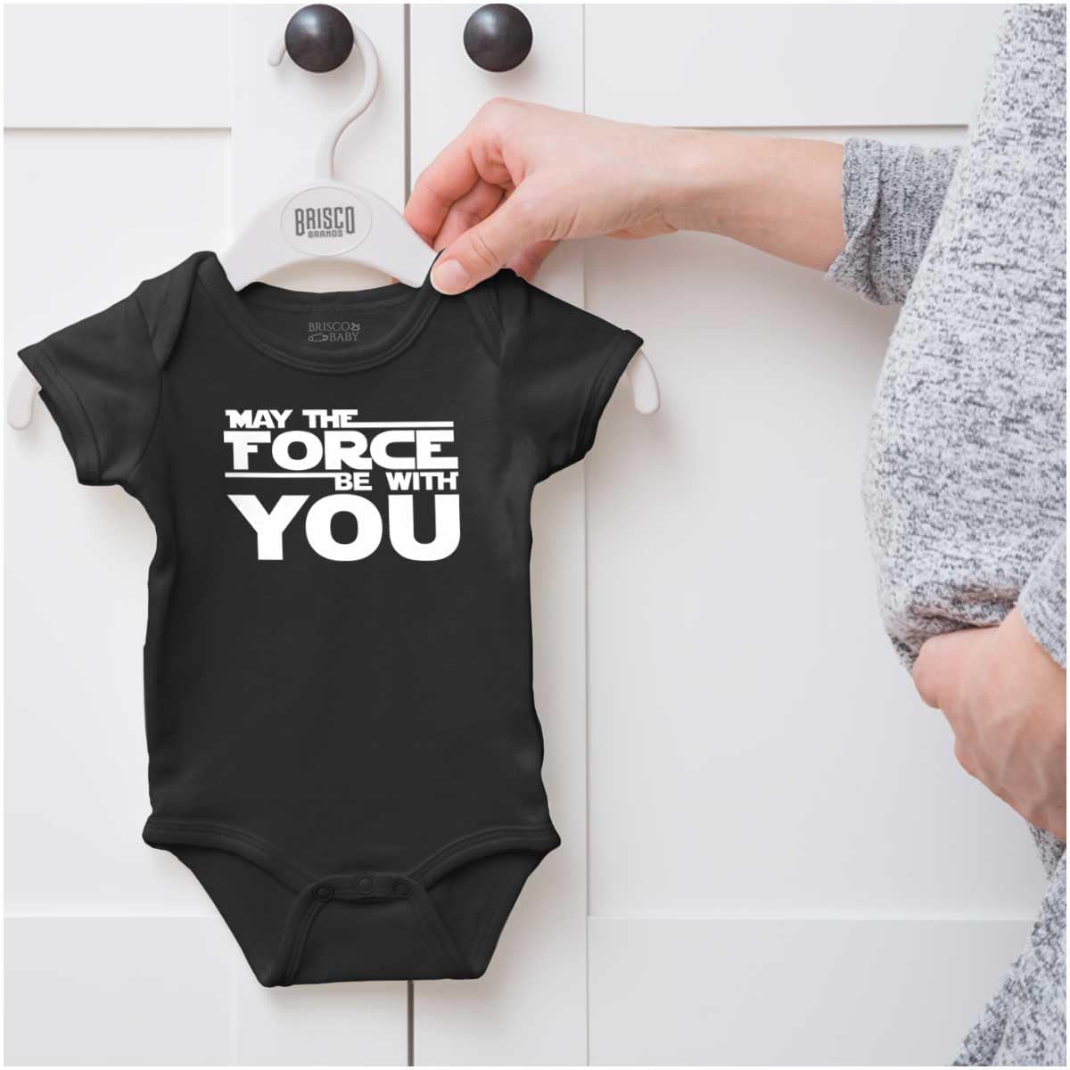 Brisco Brands May The Universe Be With You Baby Romper Boys or Girls