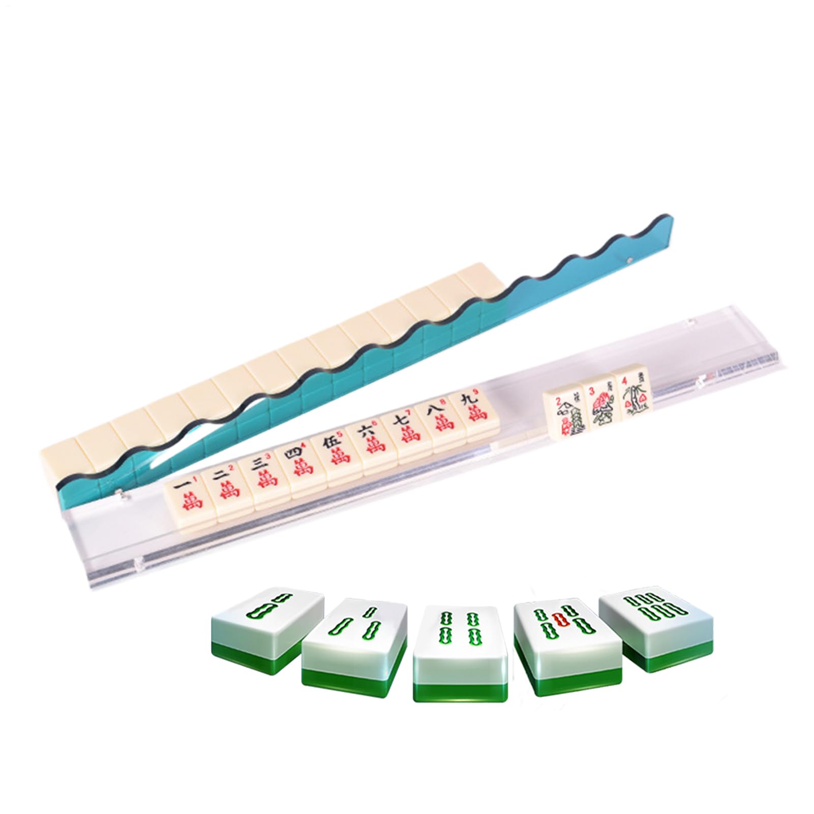 Pusher Combo - Supporto per piastrelle trasparente, accessorio da in acrilico | Organizzatore Mahjong elegante e durevole, posizionamento di piastrelle lisce, club di famiglia, evento, serata di