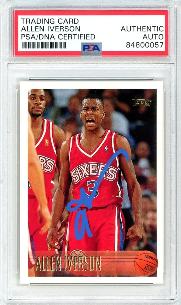 Amazon.com: Allen Iverson 1996-97 Topps Autograph Rookie Card #171