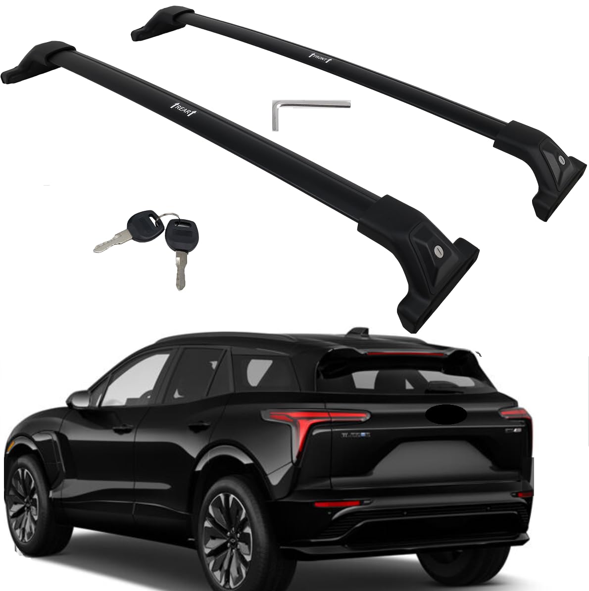 Upgraded 260lbs Lockable for Chevy Blazer EV 2024-2026 Roof Rack Cross Bars Rail Cargo Luggage Carrier Accessories