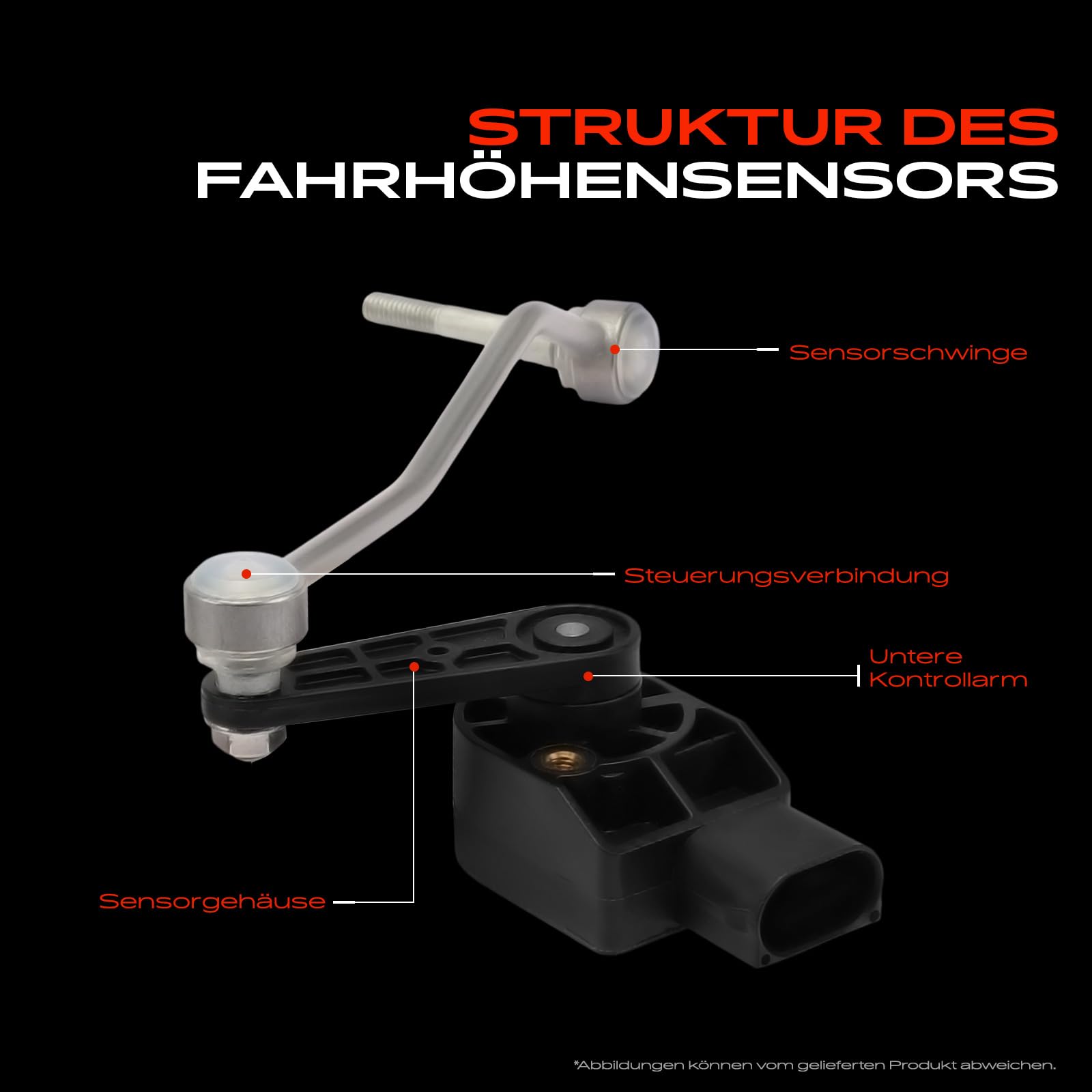 Frankberg 2x Niveausensor Höhensensor Vorne Links Rechts 4-polig Kompatibel mit Continental Cabriolet 394 3W Continental Coupe 393 3W Continental Replace# 3W0941285C