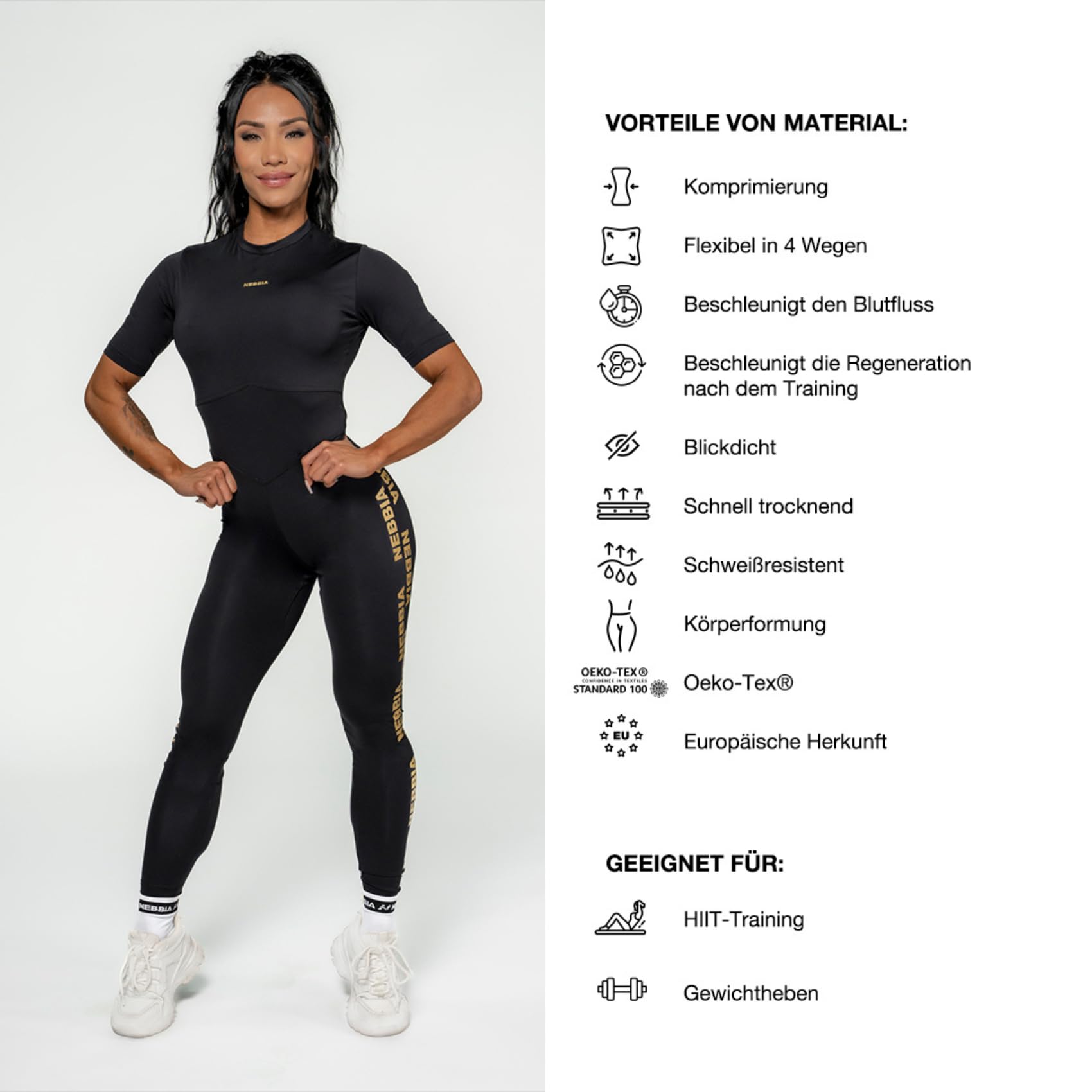 Nebbia Damen Sport Jumpsuit INTENSE Focus