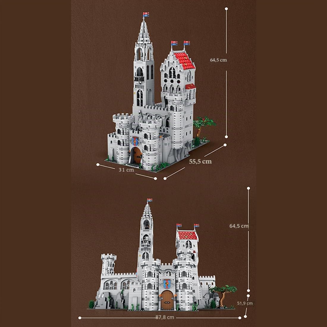 Mittelalterliches europäisches klassisches Burgbausteinset (3999 Teile)