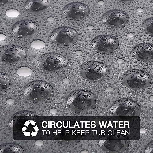 Yinenn Bath Tub Shower Mat 40 X 16 Inch Non-Slip And Extra Large, Bathtub Mat With Suction Cups, Machine Washable Bathroom Mats With Drain Holes, Clear Light Black #TOP2