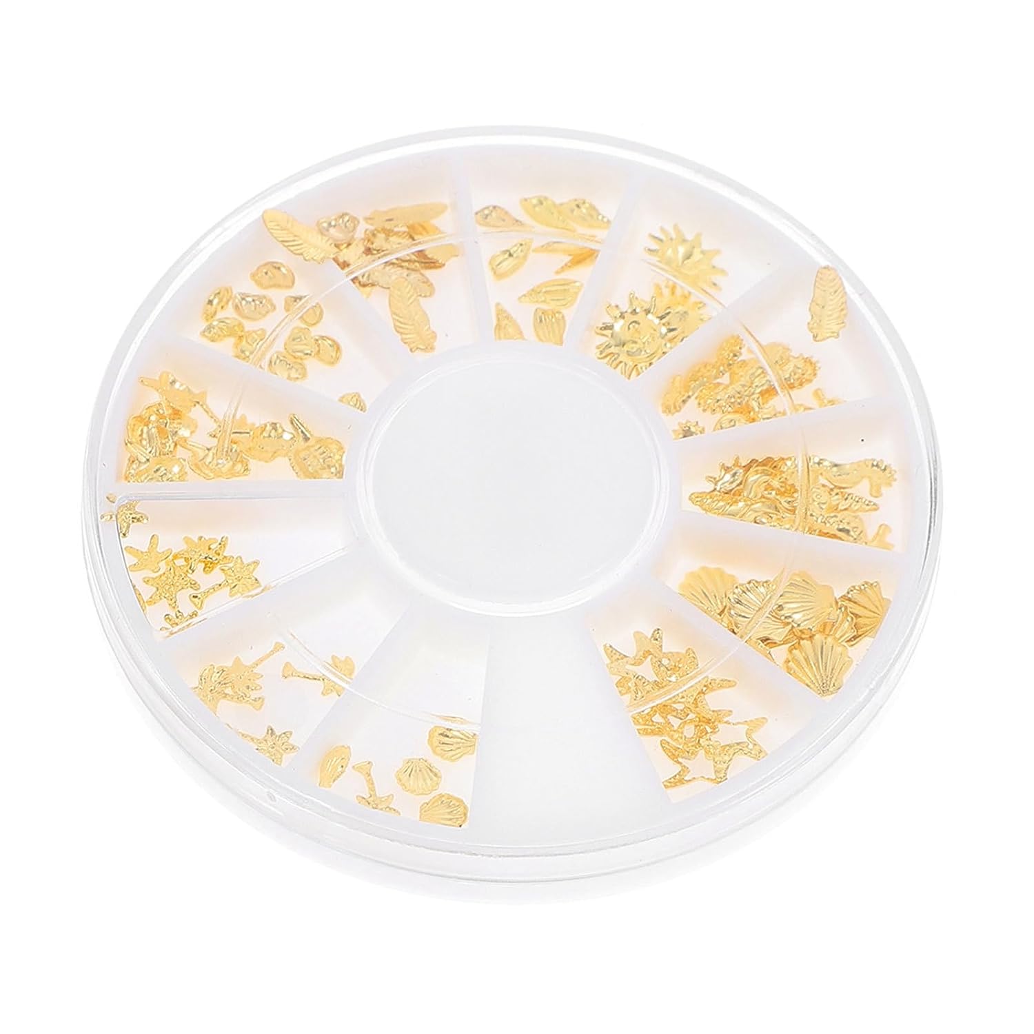 Golden Metal Nail Art Studs for DIY Natural and False Nails