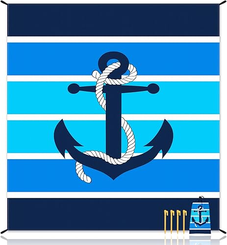 Manta de playa impermeable a prueba de arena, 110 x 110 pulgadas, alfombra de playa grande libre de arena para 1-8 adultos, manta de picnic al aire