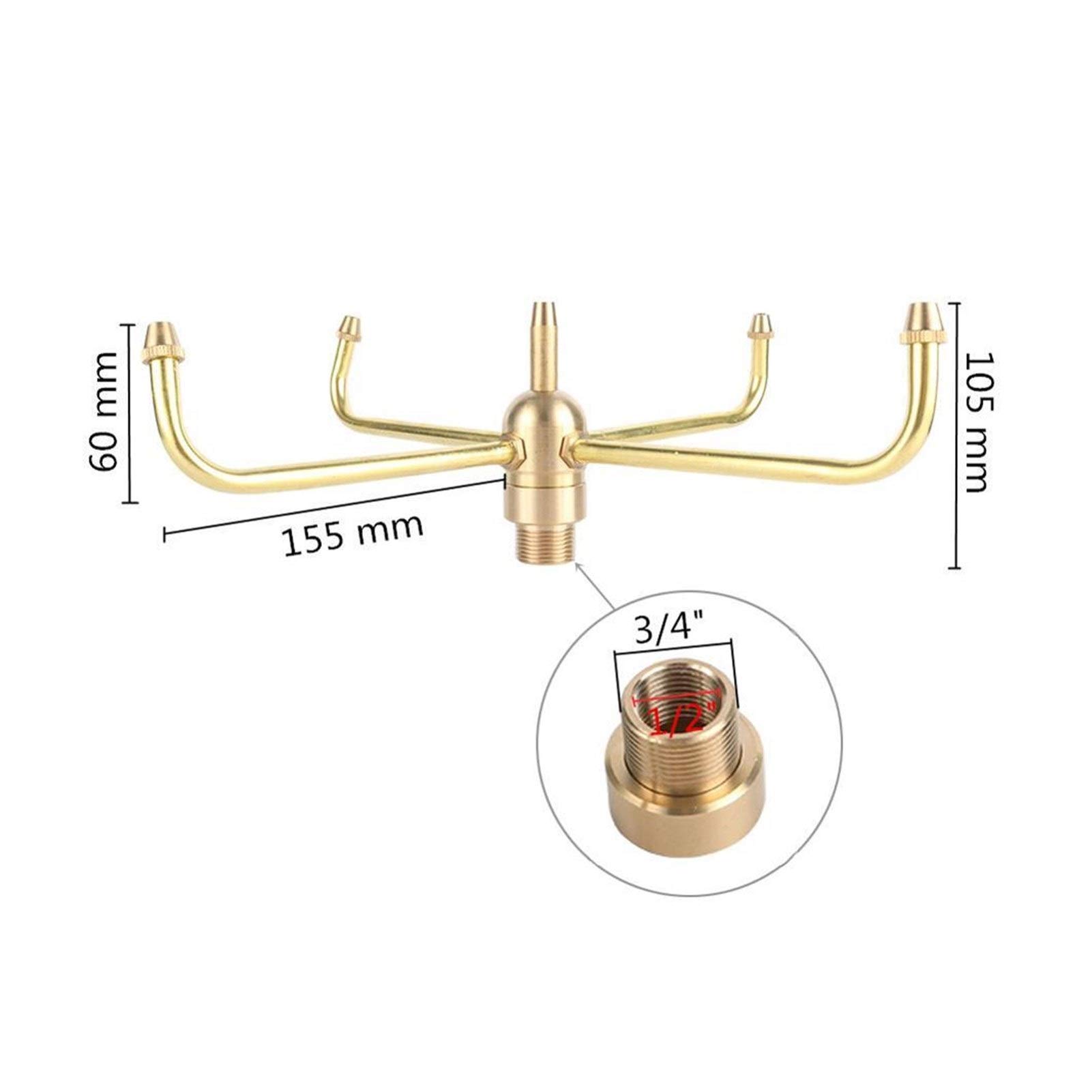 Kit Tubo Flessibile dell'irrinkler pianta 3/4" 1/2" in Ottone filettato Rotante Fontana ugello Garden Girevole Automatica Cortile Piscina Acqua Paesaggio ugello Nozzle