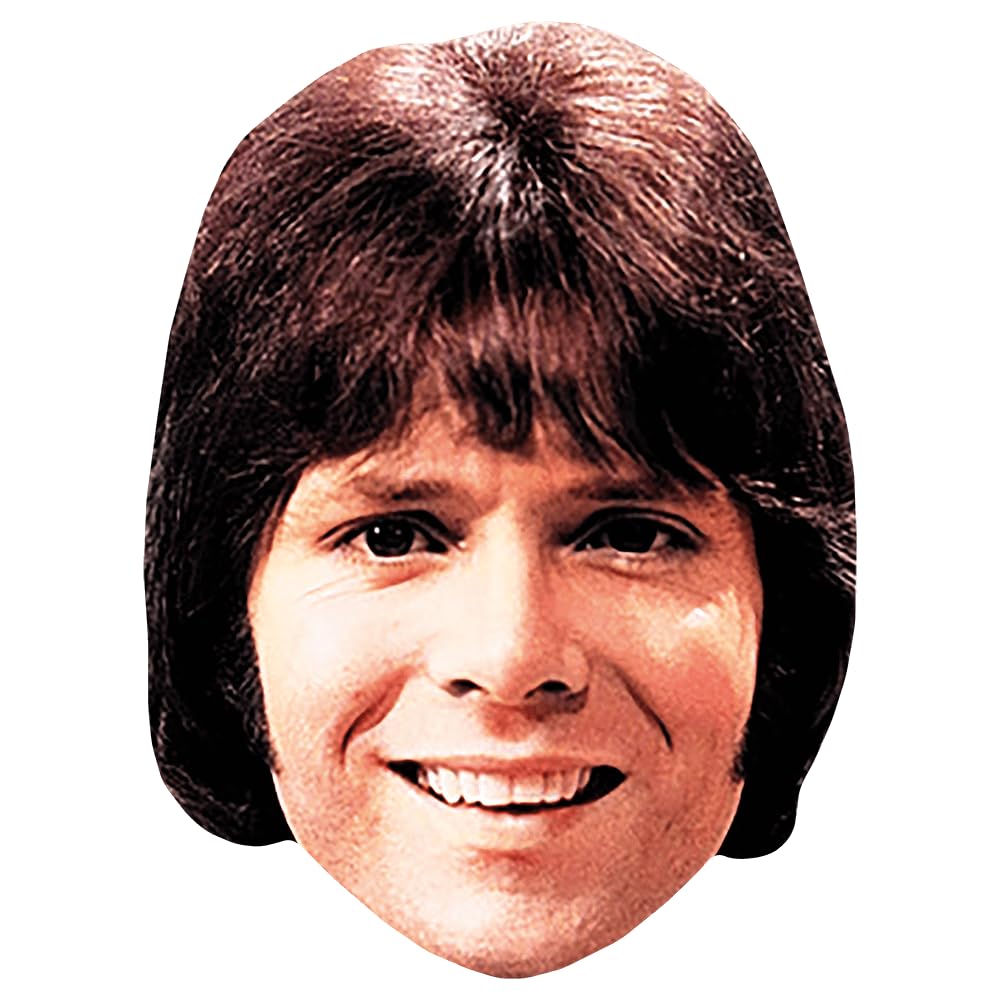 Cliff Richard (1970s) Celebrity Mask, Flat Card Face, Fancy Dress Mask