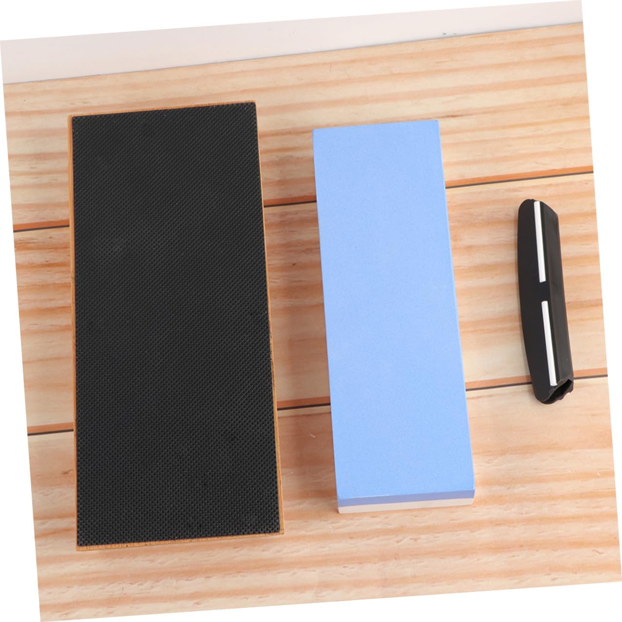 Double Sided Sharpening Stone Kit 1000#/6000# Whetstone Sharpener with Silicone Pad Base Angle Guide Correction Stone for Home Kitchen Knife Maintenance 5pcs Set