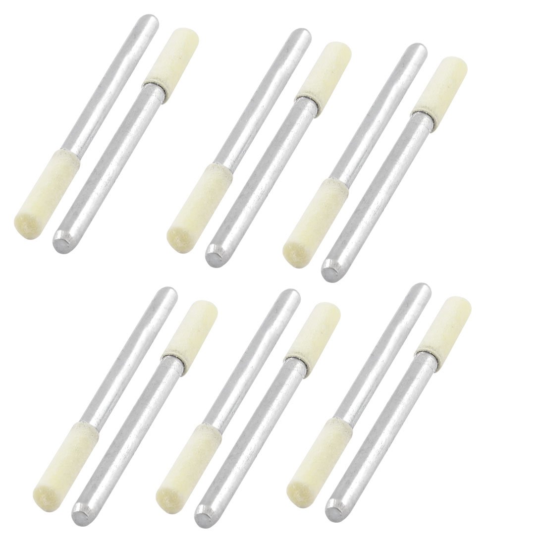 Aexit 3mm x Abrasives 12mm Cylindrical Felt bo-bs Buffing Polishing Tool 12 Pcs Model:82as522qo18