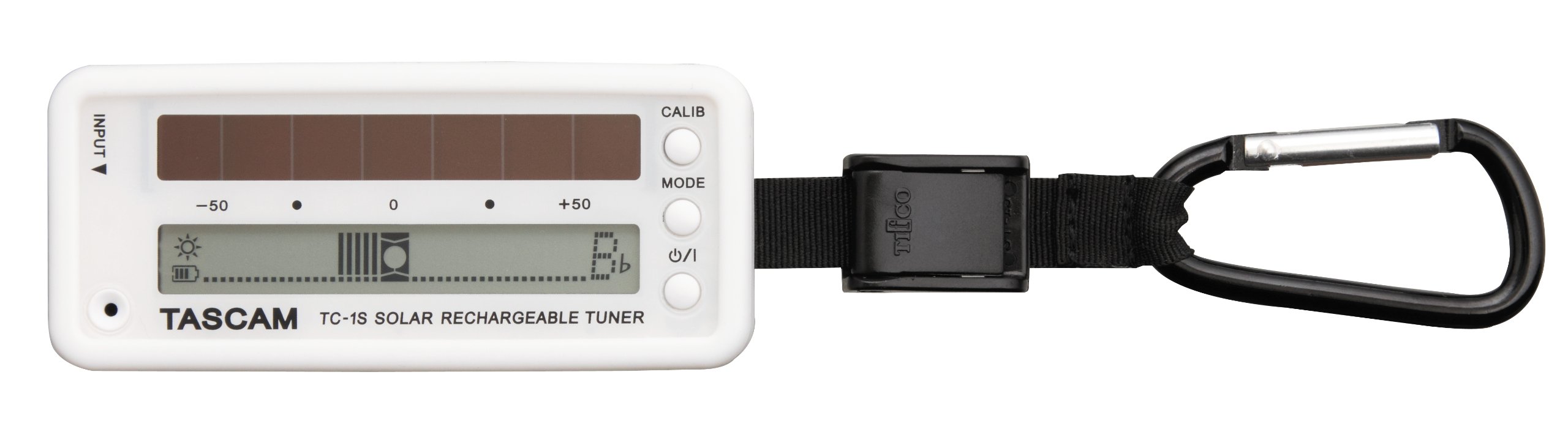 TASCAM TC-1S Solar Powered Tuner - White