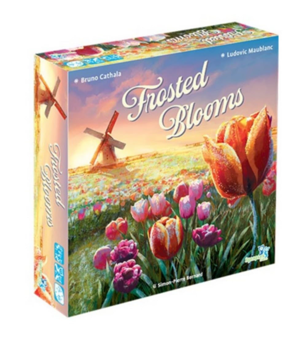 Zestaw Frosted Blooms wersja francuska gra planszowa z otwieraczem do butelek Blumie - dla 2 do 4 graczy - od 8 lat - gra strategiczna i umieszczanie płytek